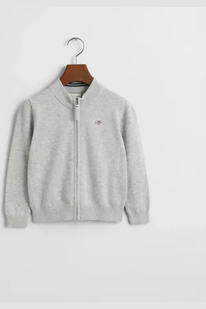 GANT Kids Kids Shield Strickjacke aus Baumwolle mit Reißverschluss (92)