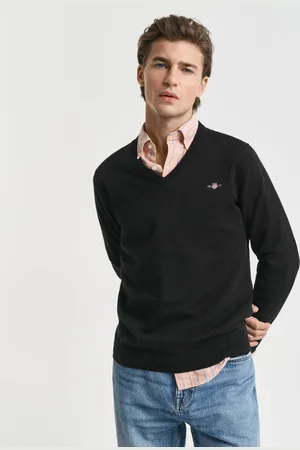 GANT Herren Klassischer V-Neck Pullover aus Baumwolle (S)