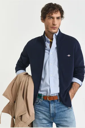 GANT Herren Casual Cotton Strickjacke mit Reißverschluss (S)