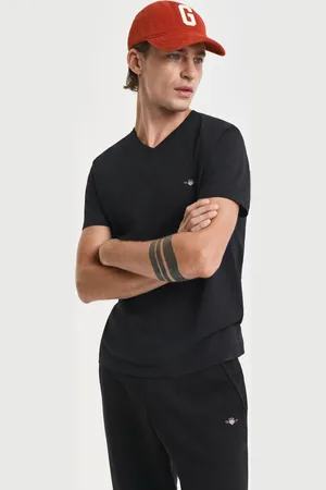 GANT Herren Slim Fit Shield T-Shirt mit V-Ausschnitt (S)