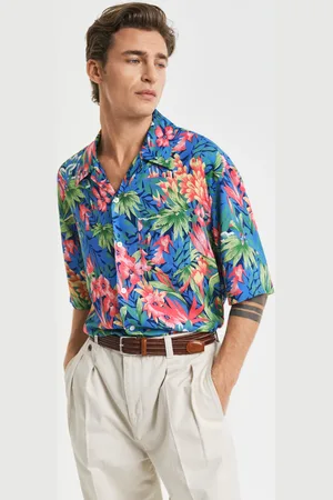 GANT Herren Relaxed Fit Tropical Print Kurzarmhemd (S)