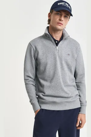 GANT Herren Shield Sweatshirt mit halblangem Reißverschluss (S)