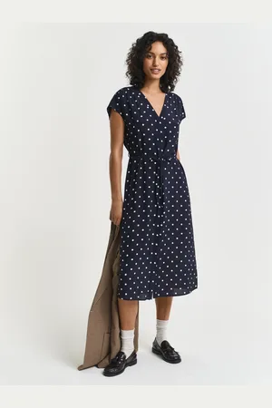GANT Damen Kaftankleid mit Pünktchen-Print (34)