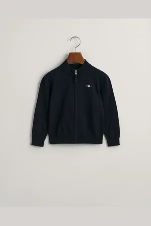 GANT Kids Kids Shield Strickjacke aus Baumwolle mit Reißverschluss (92)