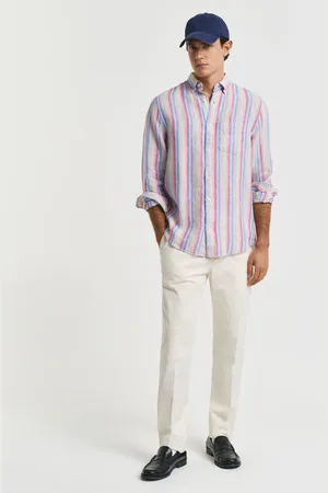 GANT Herren Slim Fit Seersucker Anzughose mit schmal zulaufendem Bein (46)