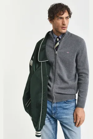 GANT Herren Casual Cotton Strickjacke mit Reißverschluss (M)