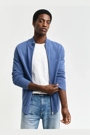 GANT Herren Strickjacke aus Baumwoll-Piqué (S)