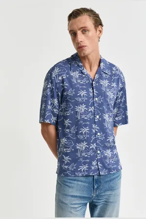GANT Herren Relaxed Fit Hemd mit Insel-Print (S)