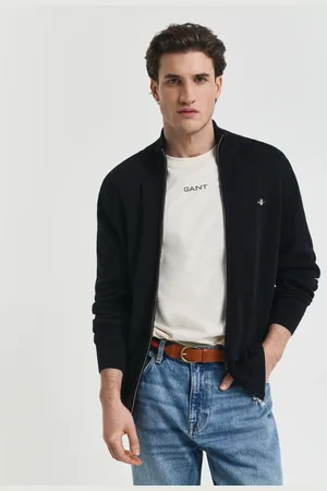 GANT Herren Casual Cotton Strickjacke mit Reißverschluss (S)