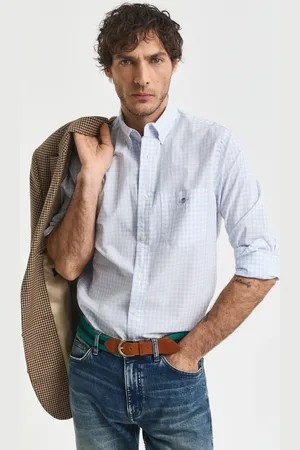 GANT Herren Regular Fit Classic Gingham Popeline Hemd (S)