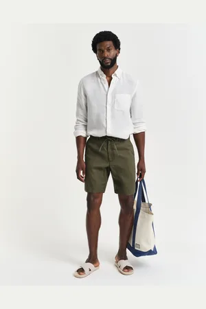 GANT Herren Relaxed Fit Leinen Shorts mit Kordelzug (S)