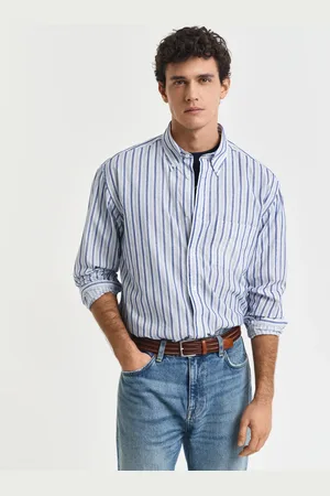 GANT Herren Relaxed Fit Hemd mit Strukturstreifen (S)