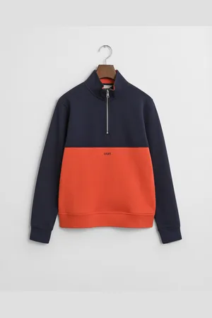 GANT Teens Teens Sweatshirt mit Reißverschluss-Kragen und Blockfarbendesign (134/140)