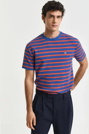 GANT Herren Waffle T-Shirt mit Streifen (S)