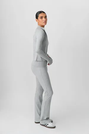 Gina Tricot Soft touch folded trouser - yoga pants - Grau - L - Dame