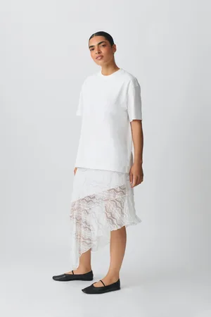 Gina Tricot Basic oversized tee - t-shirts - Weiß - XL - Dame