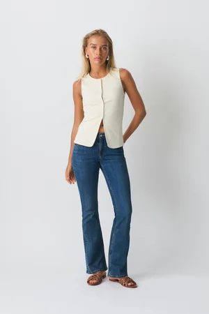 Gina Tricot Low waist bootcut jeans - Low waist jeans - Blau - 46 - Dame