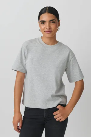 Gina Tricot Basic tee - t-shirts - Grau - XXL - Dame