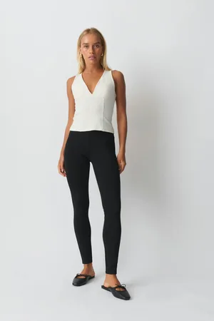Gina Tricot Punto di roma leggings - Leggings - Schwarz - XXL - Dame