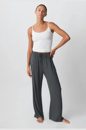 Gina Tricot Drawstring wide trousers - Hosen - Grau - S - Dame
