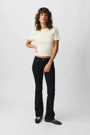 Gina Tricot Y2k low bootcut jeans - Low waist jeans - Schwarz - 44 - Dame