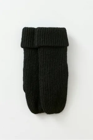 Gina Tricot Rib mittens - Handschuhe - Schwarz - ONESIZE - Dame