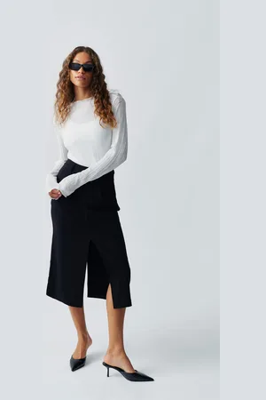 Gina Tricot Pleated skirt - Röcke - Schwarz - XL - Dame