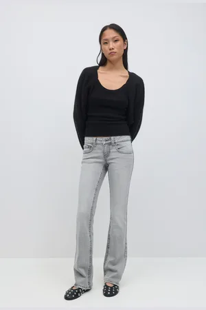 Gina Tricot Y2k low bootcut jeans - Flare & bootcut jeans - Grau - 44 - Dame