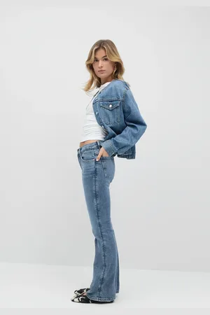 Gina Tricot Low waist bootcut jeans - Flare & bootcut jeans - Blau - 44 - Dame
