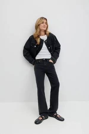 Gina Tricot Mid straight jeans - Straight jeans - Schwarz - 38 - Dame