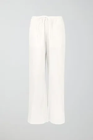 Gina Tricot Tall linen blend trousers - Leinenhosen - Weiß - XL - Dame