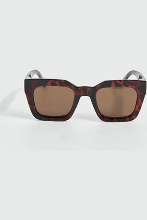 Gina Tricot Chunky sunglasses - Sonnenbrillen - Braun - ONESIZE - Dame