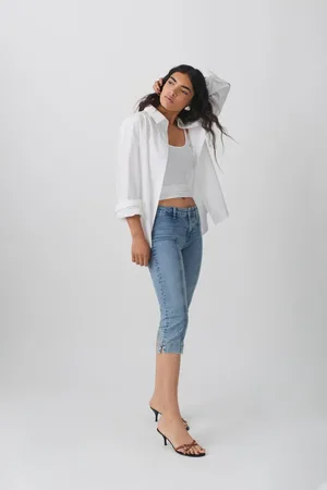 Gina Tricot Capri jeans - Low waist jeans - Blau - 32 - Dame