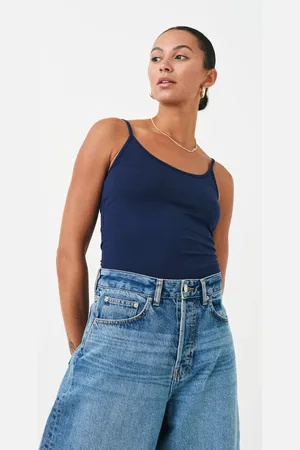 Gina Tricot Basic strap singlet - Tops - Blau - XL - Dame