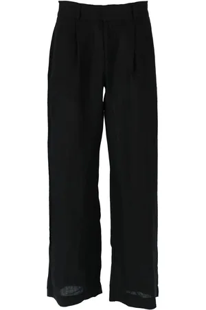 Gina Tricot Petite linen trousers - Leinenhosen - Schwarz - S - Dame