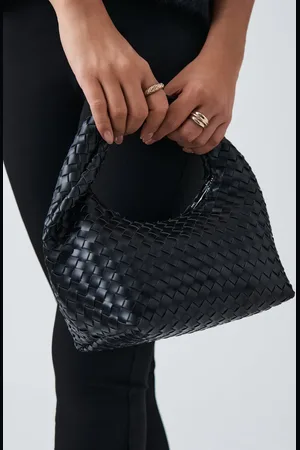Gina Tricot Braided handbag - handtaschen - Schwarz - ONESIZE - Dame