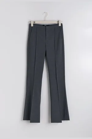 Gina Tricot Tall bootcut trousers - tall hosen - Grau - XL - Dame
