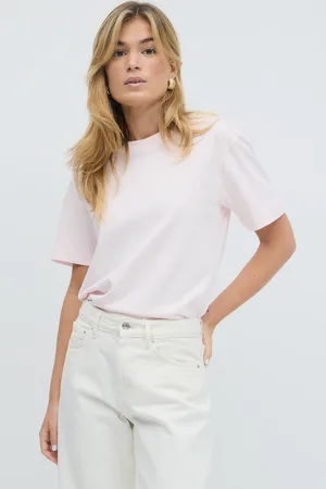 Gina Tricot Basic tee - t-shirts - Pink - XXL - Dame