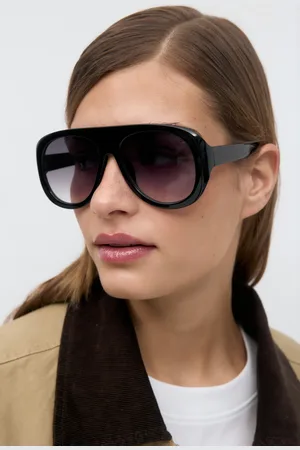 Gina Tricot Bold aviator sunglasses - Sonnenbrillen - Schwarz - ONESIZE - Dame