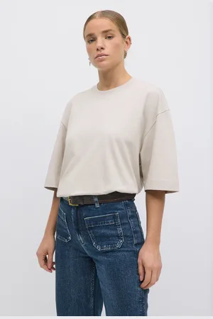 Gina Tricot Basic boxy tee - t-shirts - Grau - XXL - Dame