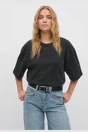 Gina Tricot Basic boxy tee - t-shirts - Schwarz - XXL - Dame
