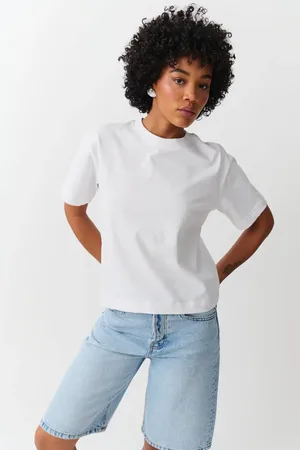 Gina Tricot Basic tee - t-shirts - Weiß - XXL - Dame