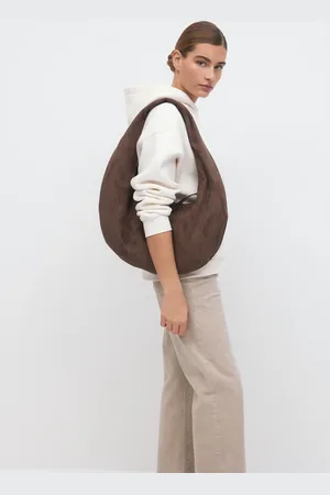 Gina Tricot Fake suede circle bag - Umhängetaschen - Braun - ONESIZE - Dame