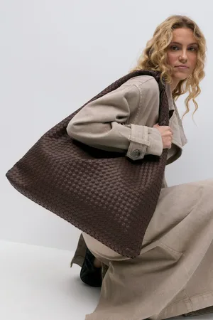Gina Tricot Braided large bag - handtaschen - Braun - ONESIZE - Dame