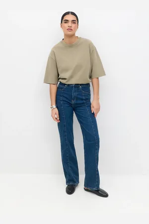 Gina Tricot Basic boxy tee - t-shirts - beige - XXL - Dame