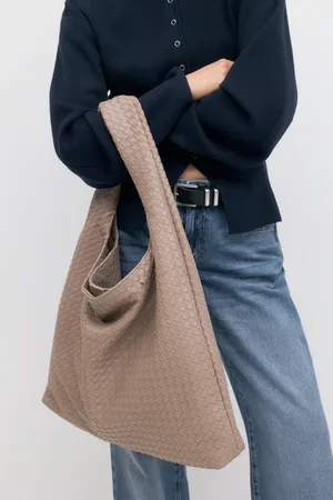 Gina Tricot Braided large bag - geflochtene taschen - beige - ONESIZE - Dame