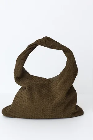 Gina Tricot Braided large bag - geflochtene taschen - Grün - ONESIZE - Dame