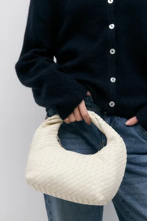 Gina Tricot Braided handbag - handtaschen - Weiß - ONESIZE - Dame