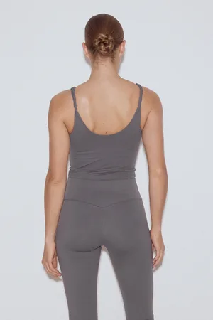 Gina Tricot Yoga twist singlet - Tops - Grau - XL - Dame