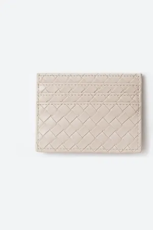 Gina Tricot Braided card holder - portemonnaies - beige - ONESIZE - Dame